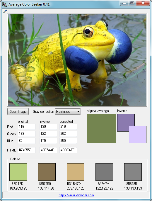 average color of an image tool online